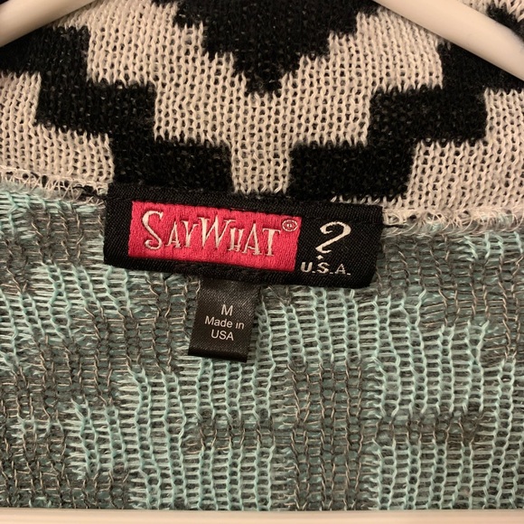 Aztec Pattern Cardigan Sweater - Picture 3 of 4